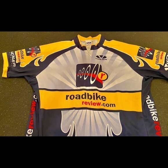 VOLVER Road Biking Shirt Size XL Navy/Yellow/Gry - Picture 7 of 10